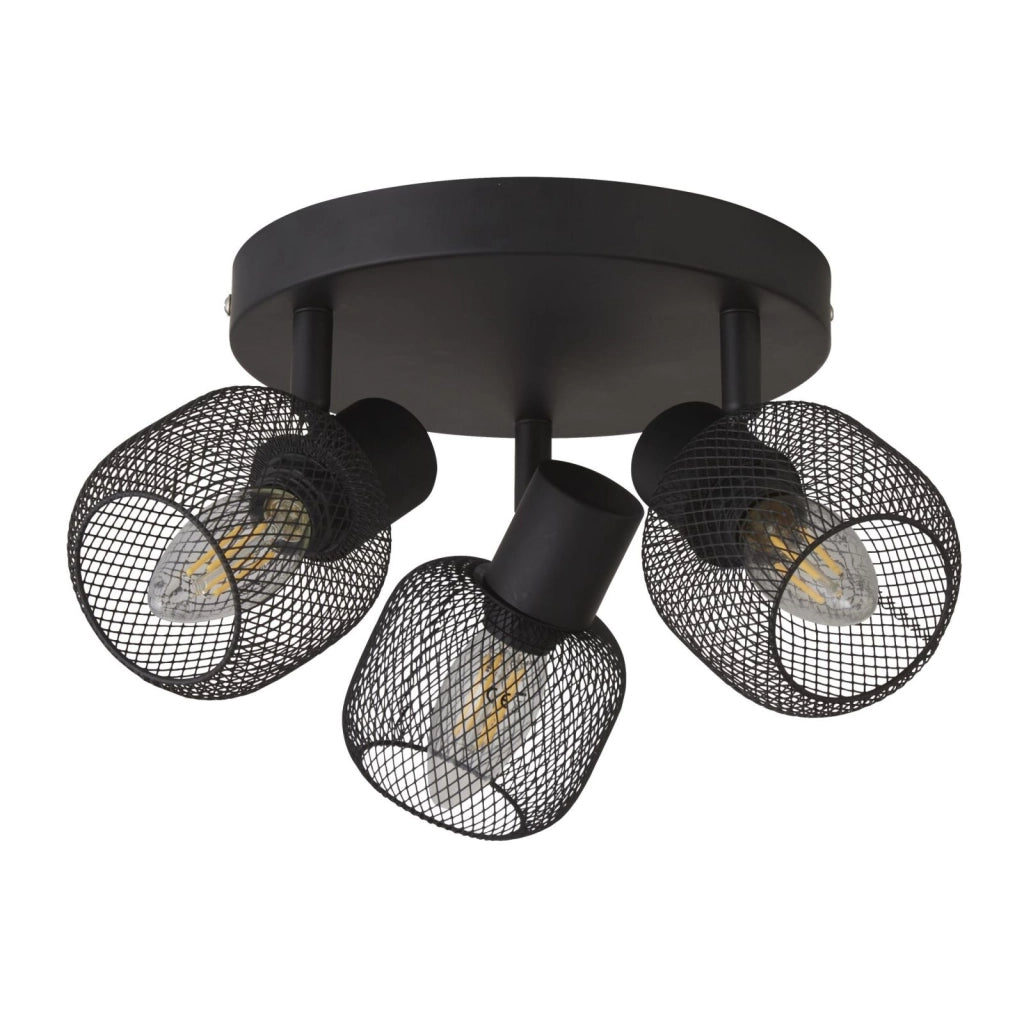 Faretto rotondo Meshy 3Lt Cage - Metallo nero