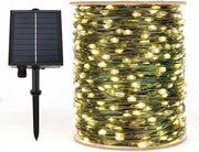 Luminarie da Esterno a Led a Lunga Durata - 200FT Stringhe di Luce Solare - Luminarie da Esterno Solari IP67 - 600 LED per Patio Giardini Terrazza Festa Natale Matrimonio
