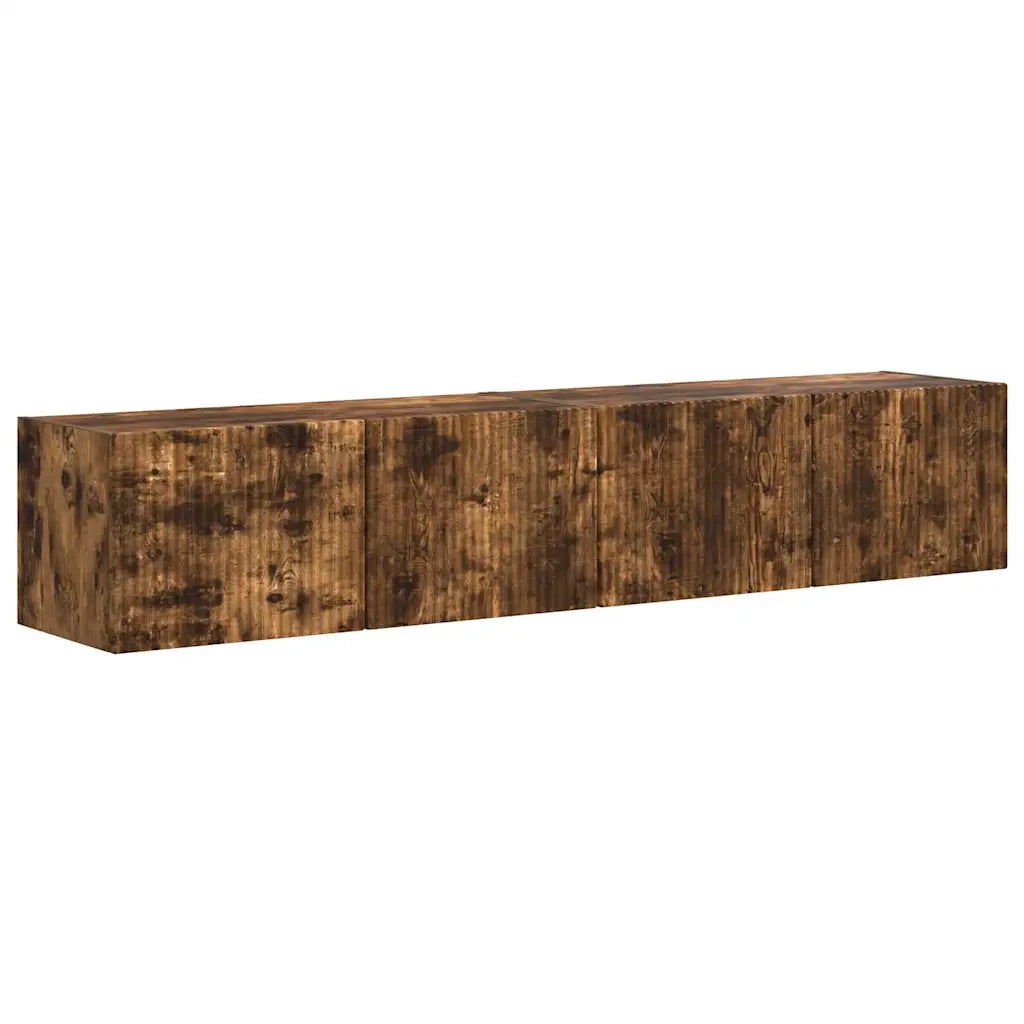 Mobile TV da parete 2 pcs Rovere fumé 78,5 x 31 x 29,5 cm 892220