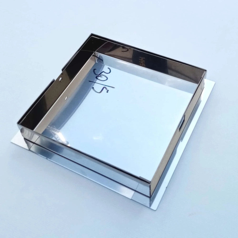 Sigillo 400 x 400 x h 80mm chiusino di acciaio inox pesante da incasso