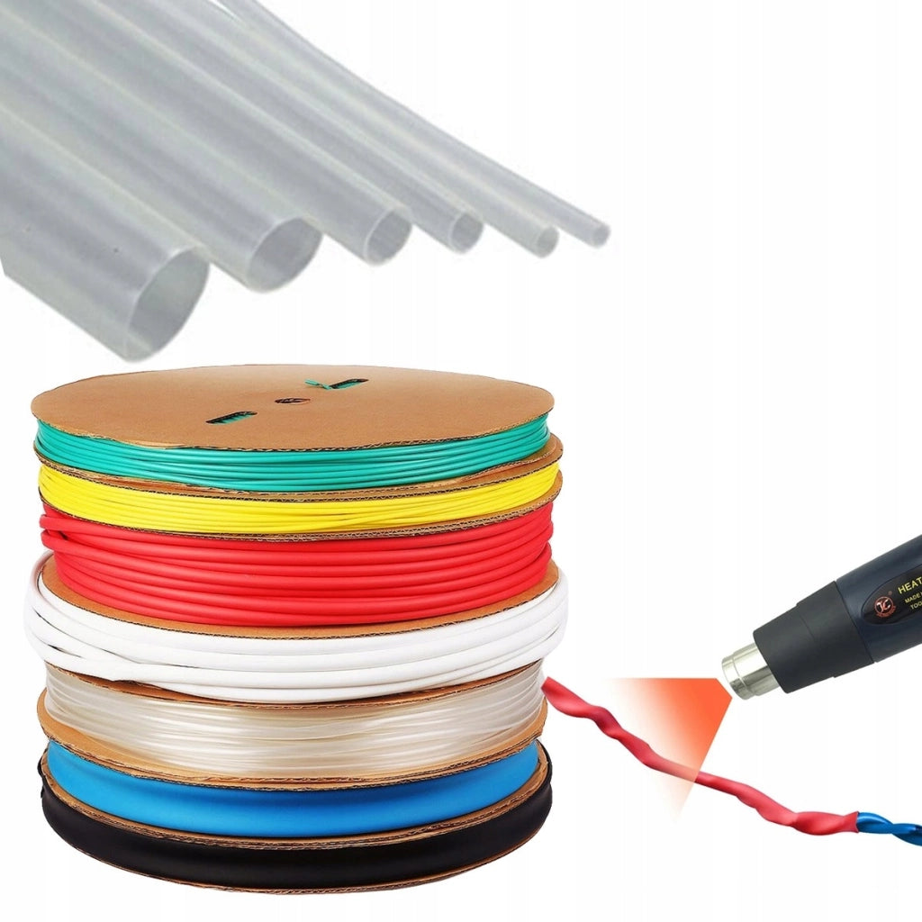 Tubo Termorestringente Trasparente 14mm 1m – Flessibile e Autoestinguente | Riduzione 2:1, Resistente UV
