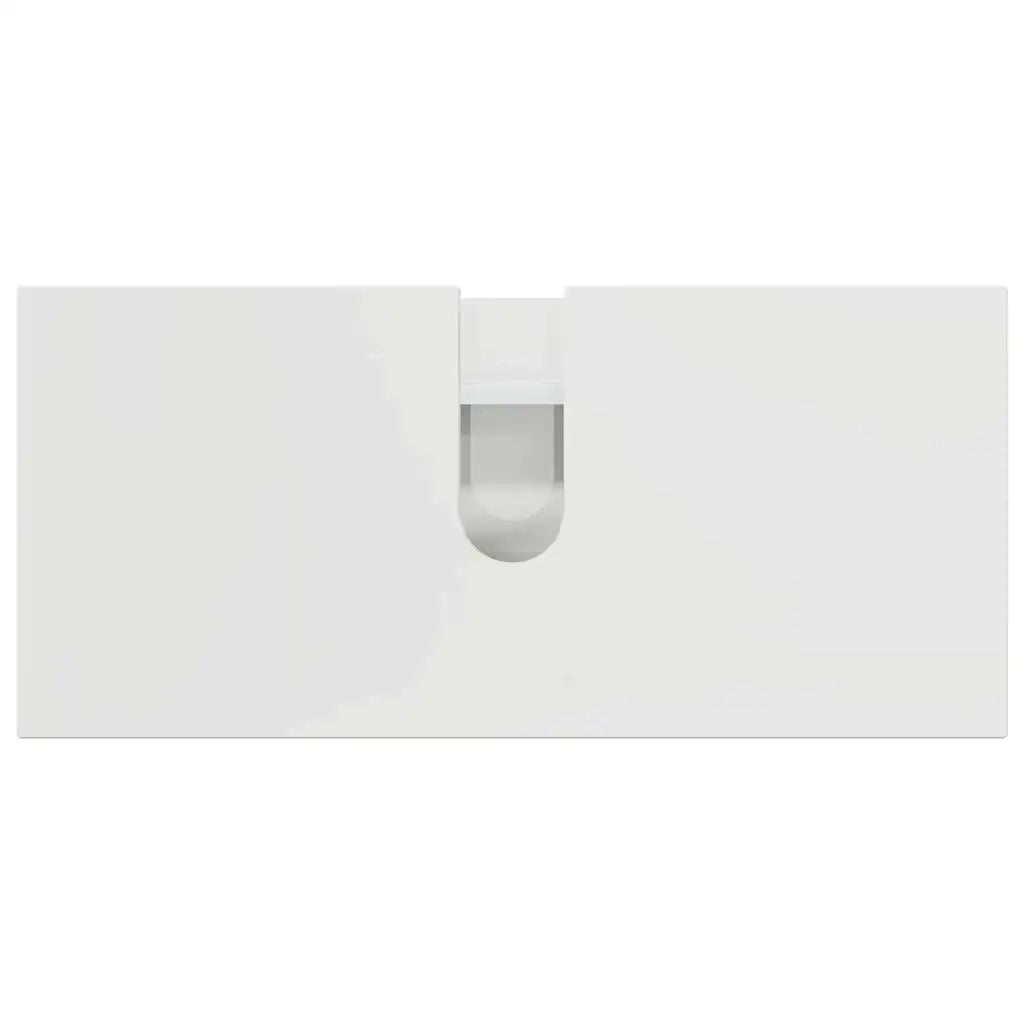 vidaXL Set di mobili per il bagno con cassetto 2 pcs Bianco lucido