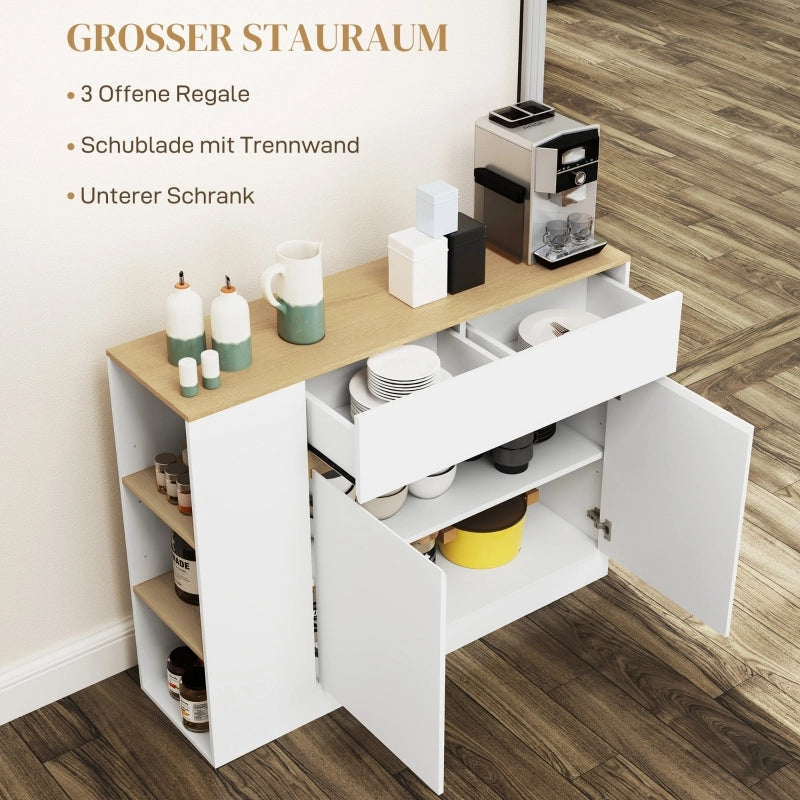 CREDENZA con ripiano regolabile 105 x 30 x 81,5 cm Bianco