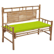 Panca da Giardino con Cuscino 120 cm in BambÃ¹