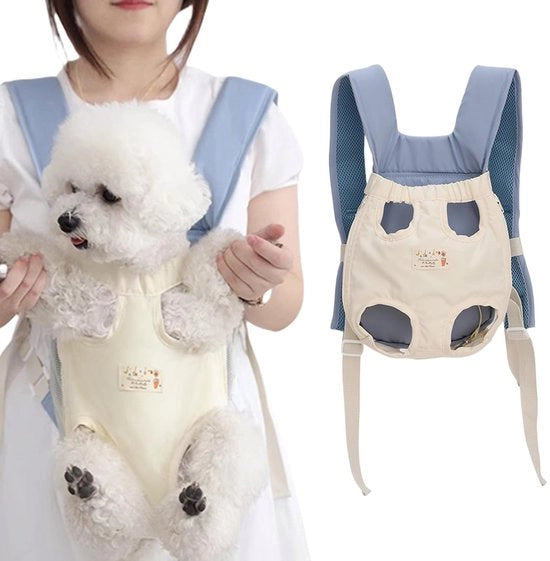 Porta zaino per cani, portacani leggero respirante, 19x31 cm portacani multifunzionale per cani piccoli e medio-grandi, cuccioli, gatti, soluzione di viaggio comoda