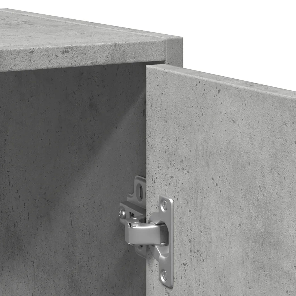 Mobile Lavabo Bagno Grigio Cemento 60x33x60cm Legno Multistrato 856038