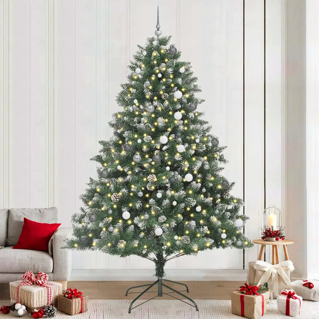Albero di Natale artificiale con 300 LED Verde 240 cm 3395256