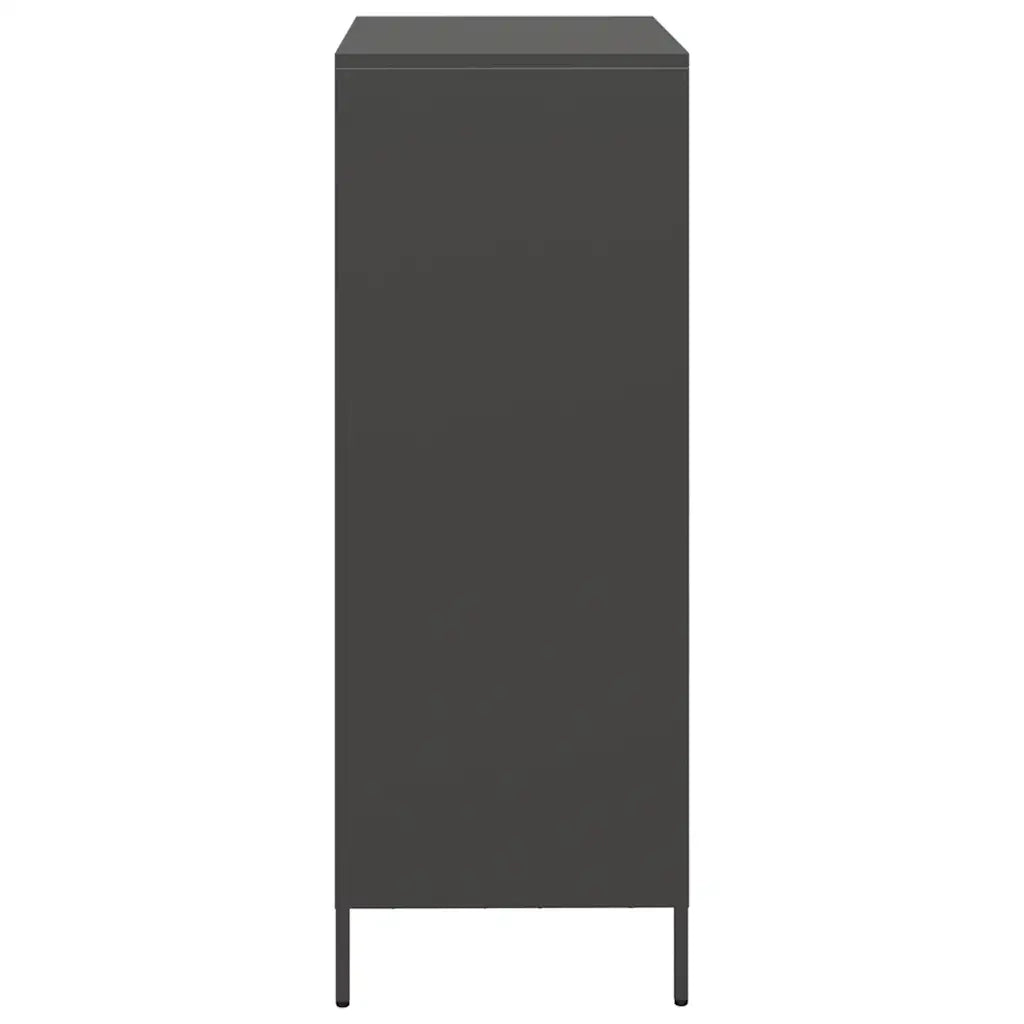 vidaXL Credenza Nera 68x39x103,5 cm in Acciaio