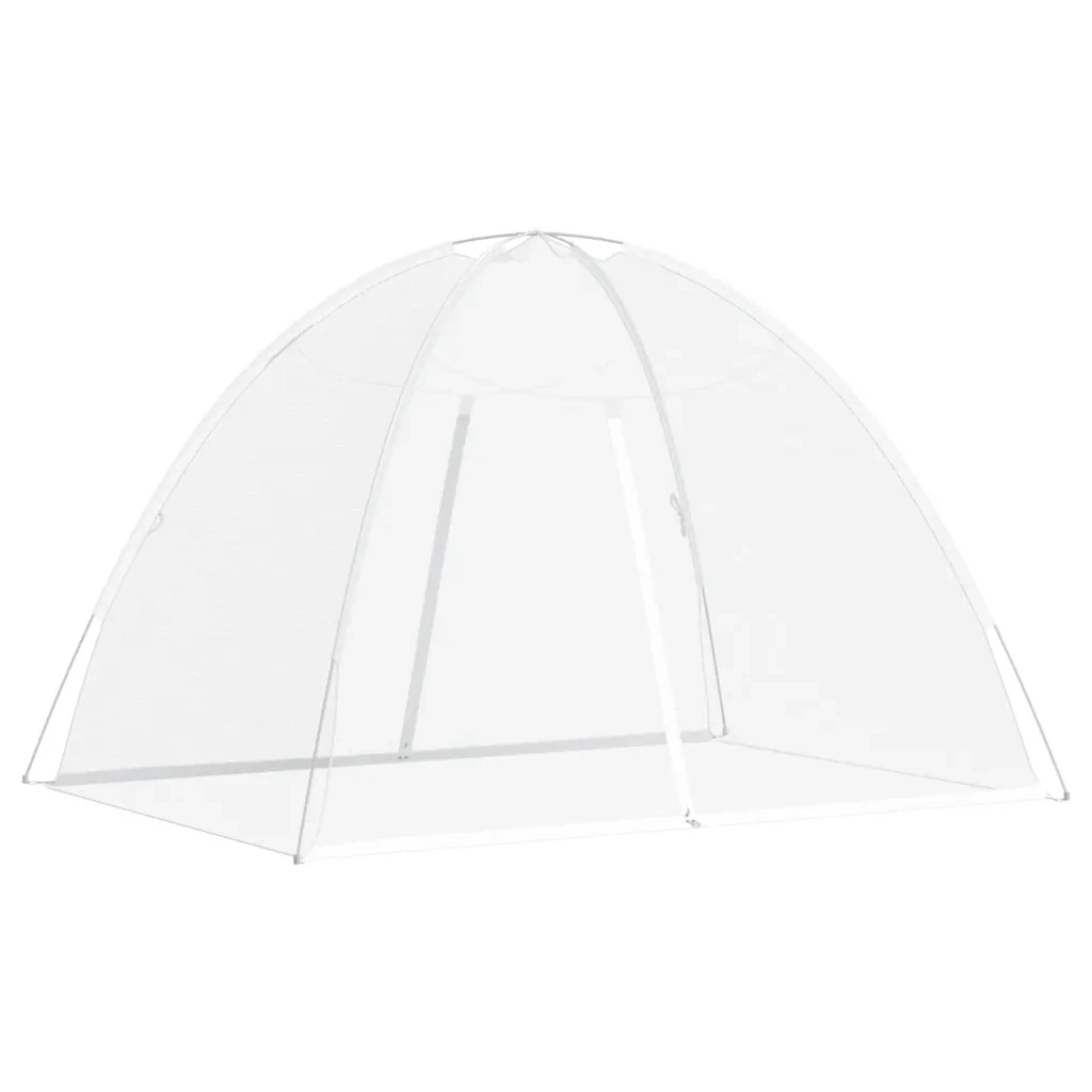 vidaXL Zanzariera Mongolia con Porte 220 Rete Bianco 200x150x140 cm