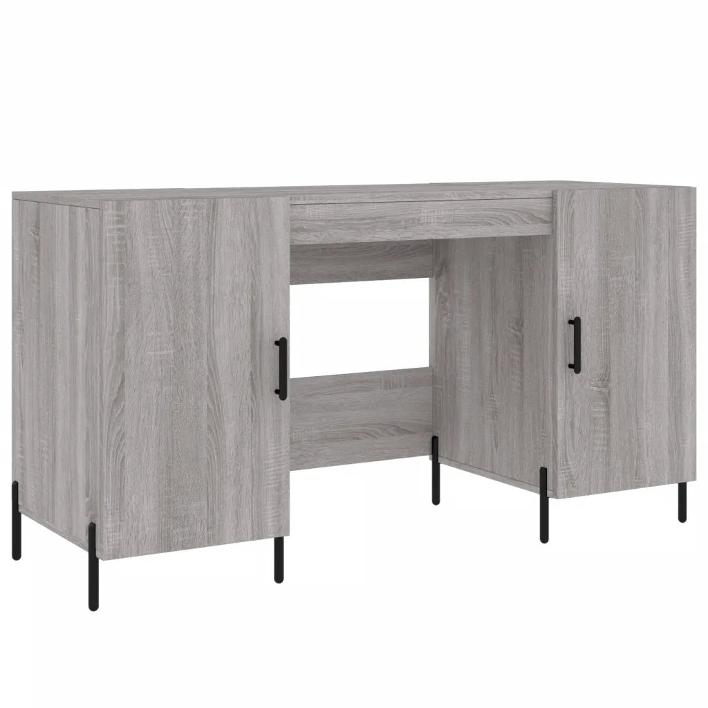 Scrivania | Tavolo da Ufficio Grigio Sonoma 140x50x75 cm in Legno Multistrato