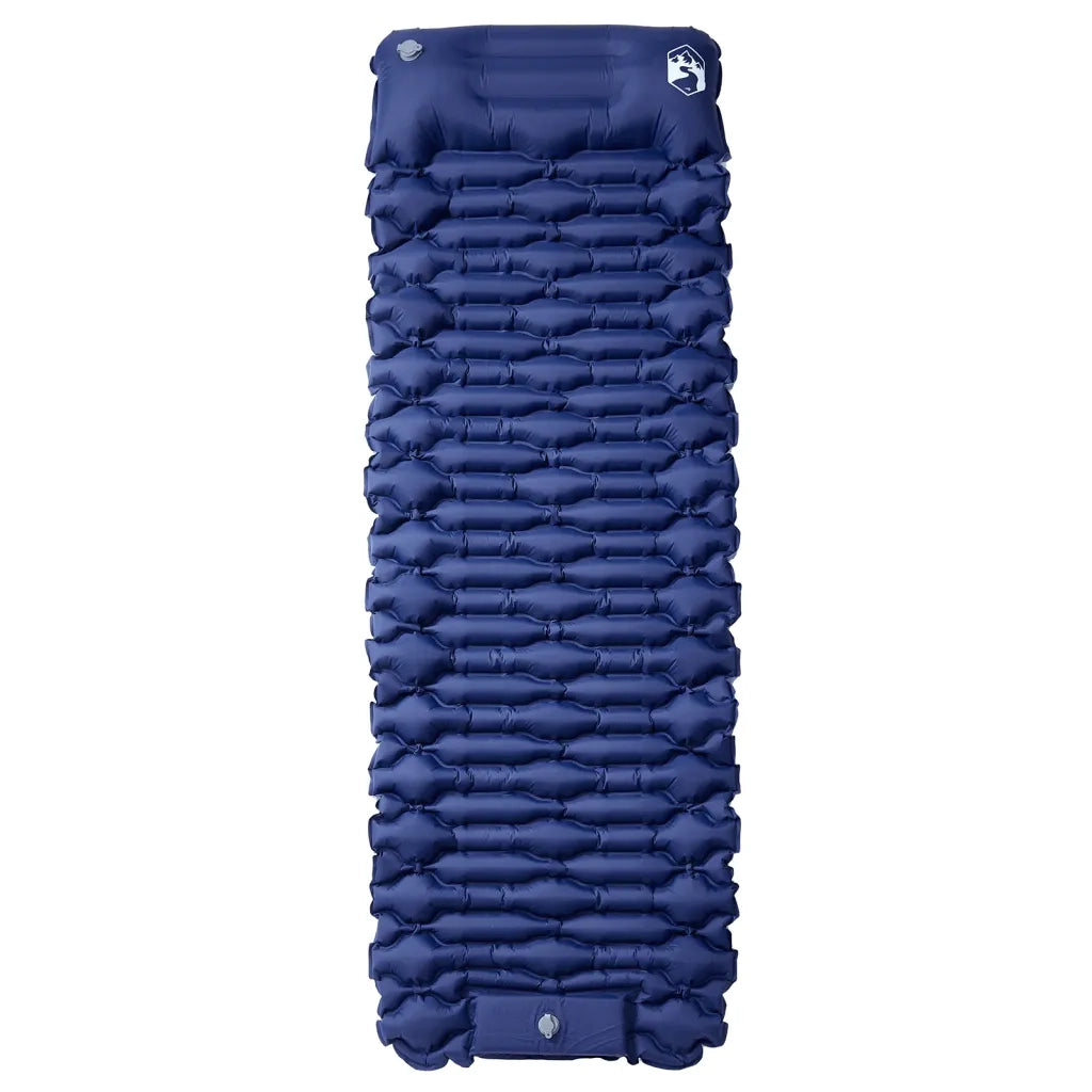 Materasso Campeggio Autogonfiabile Cuscini 1 Persona Blu Marino CFW7486002