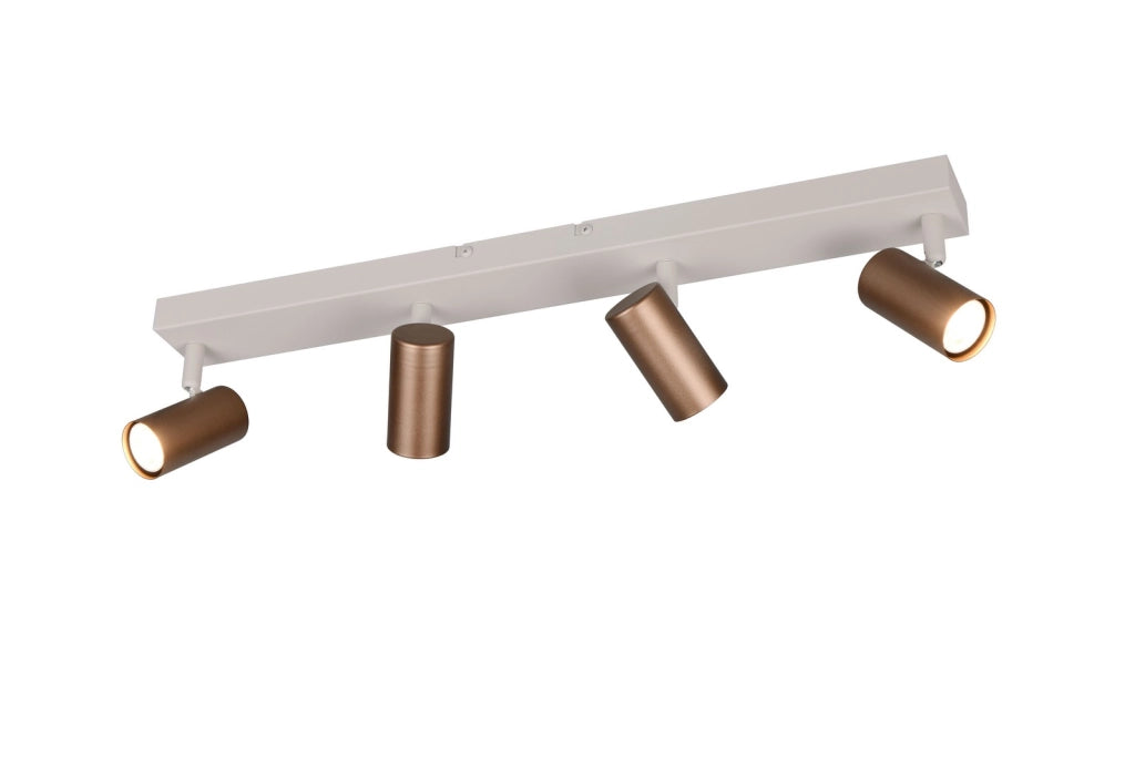 Faretto da soffitto moderno 4 tubi beige GU10 TARYN RL