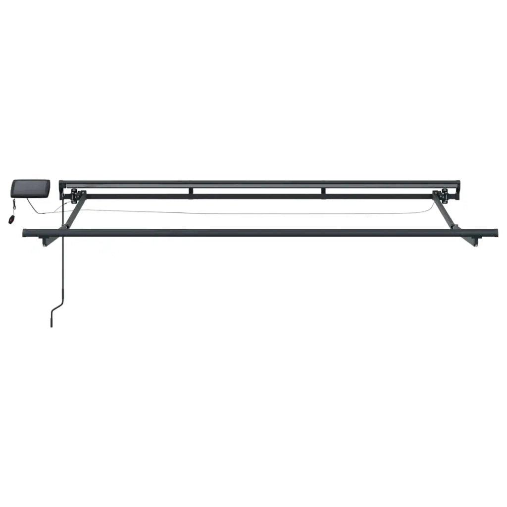 Cornice per Tenda Manuale con LED-Telaio per tendalino manuale Crema e Antracite 3,5 x 2,5 m