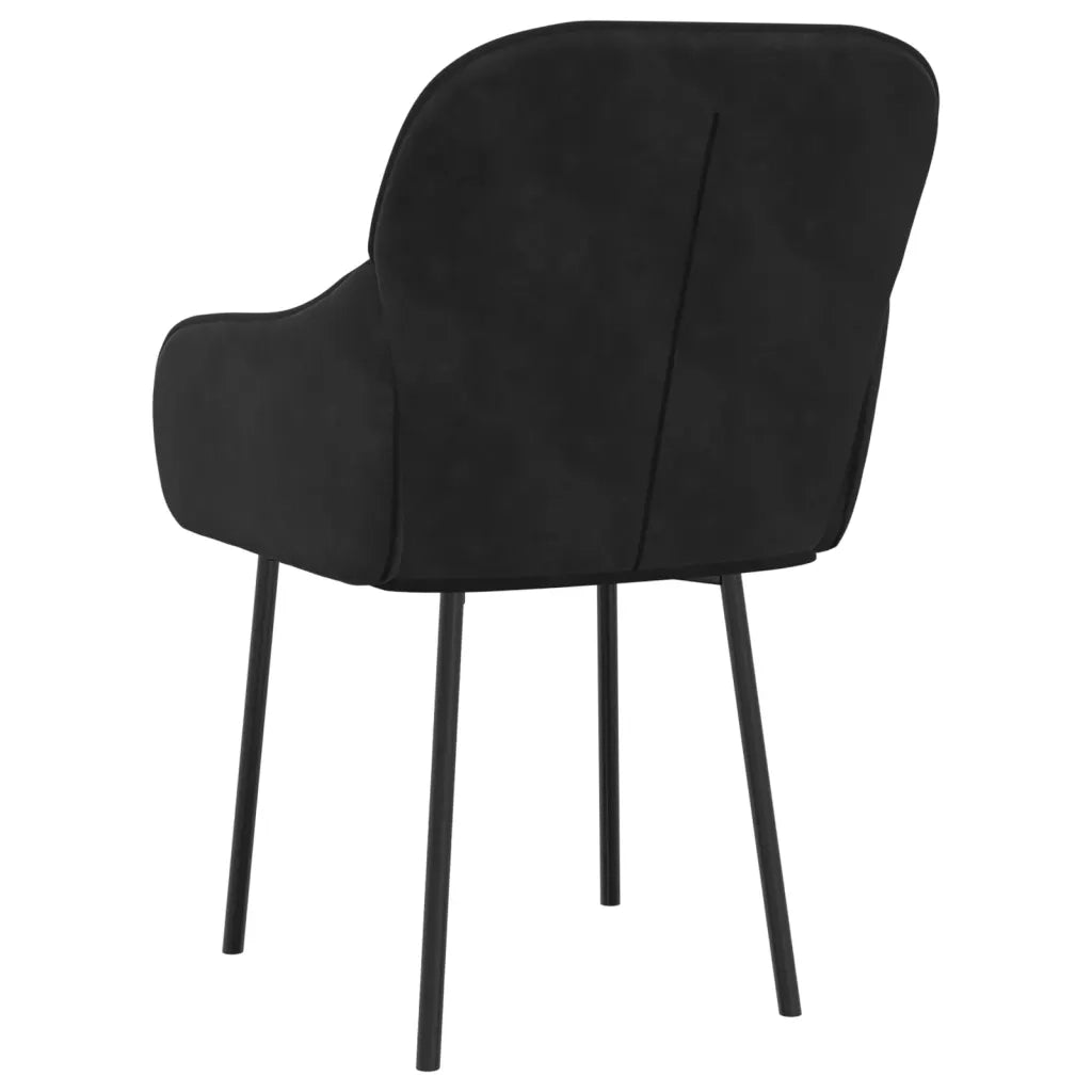 Sedie da Pranzo 2 pz Nere in Velluto cod mxl 66174