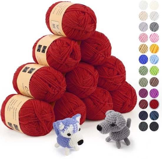 Filato per Maglia Zoppo - 10 Pezzi 450g - Lana per Maglia - Filato Breve - Adatto a Principianti - Versatile per Copricapo Bambino