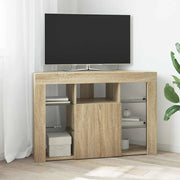 Mobile TV LED-Credenza per TV con LED-Console TV Angolare Rovere Sonoma 102 x 40 x 68 cm