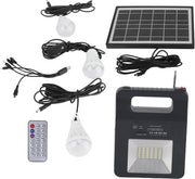 Centrale Elettrica Portatile - Pannello Solare Generatore Batteria con Altoparlante FM e Caricabatteria USB per Campeggio e Viaggi.