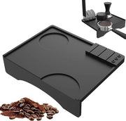 Mat per tampatore di caffè con protezione antiscivolo e contenitore per zucchero.