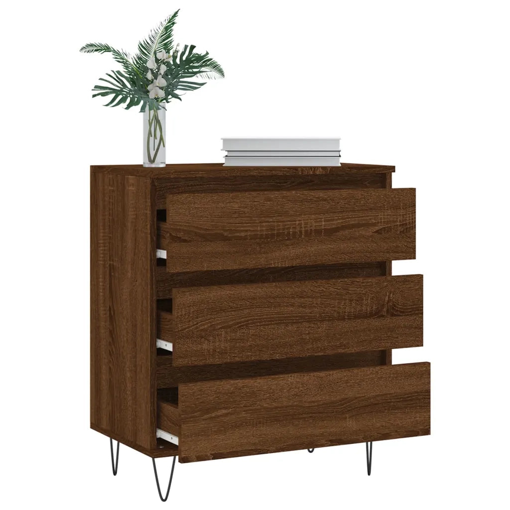 Credenza Rovere Marrone 60x35x70 cm in Legno Multistrato 827187