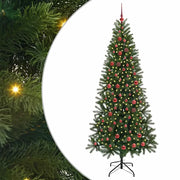 Albero di Natale Artificiale-Albero Natalizio con 300 LED Verde 210 cm PE e PVC 198279