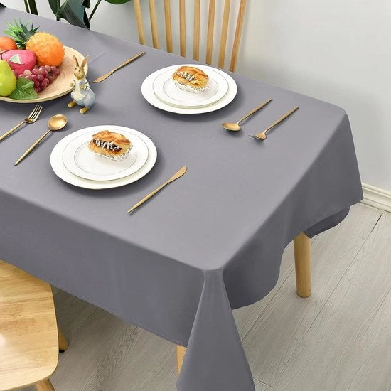 Tappeto da tavolo - Copertura da tavolo - Protezione contro macchie - Effetto lotus impermeabile - 100 x 100 cm - Grigio