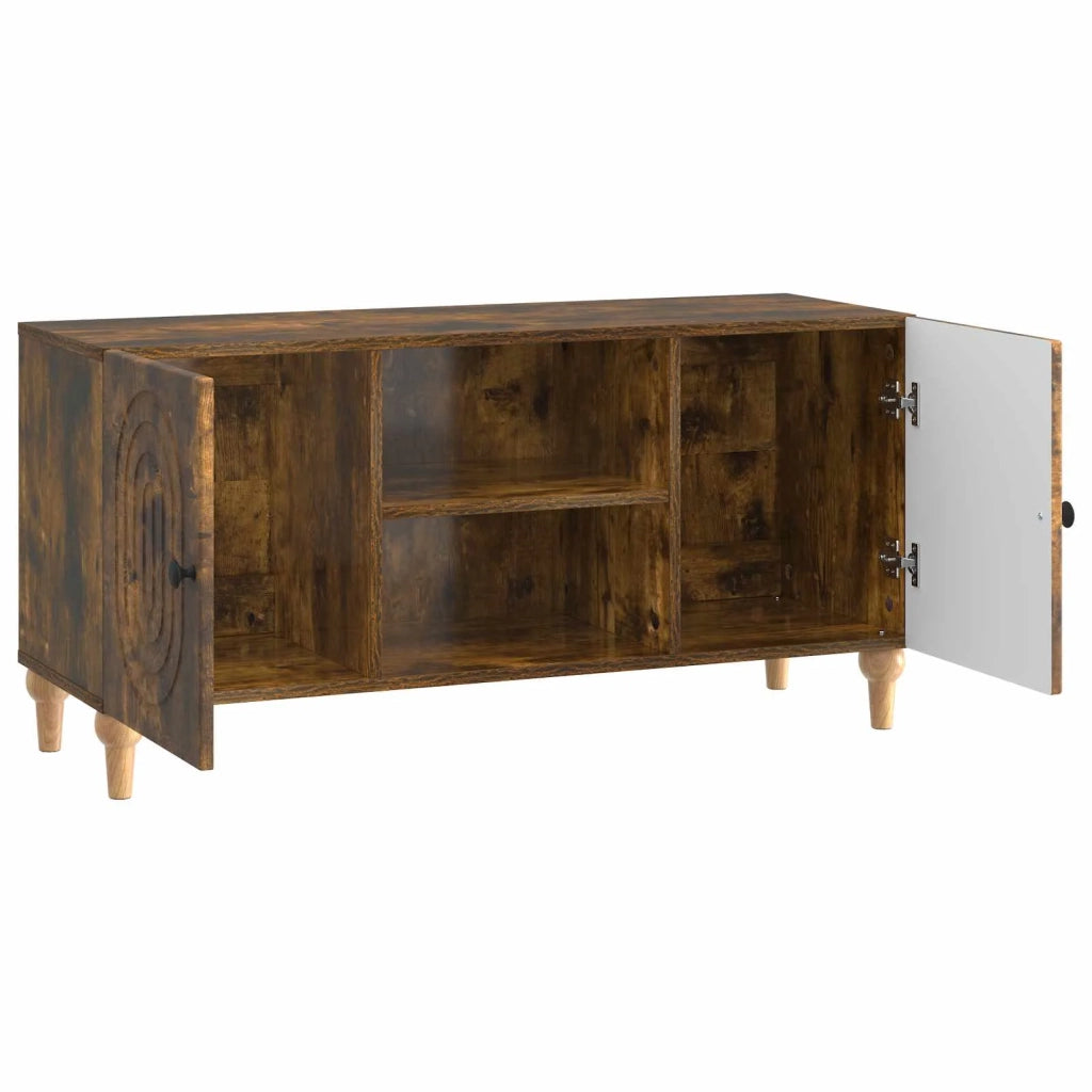 Mobile TV Rovere Fumo 102 x 34,5 x 50 cm Legno ingegnerizzato