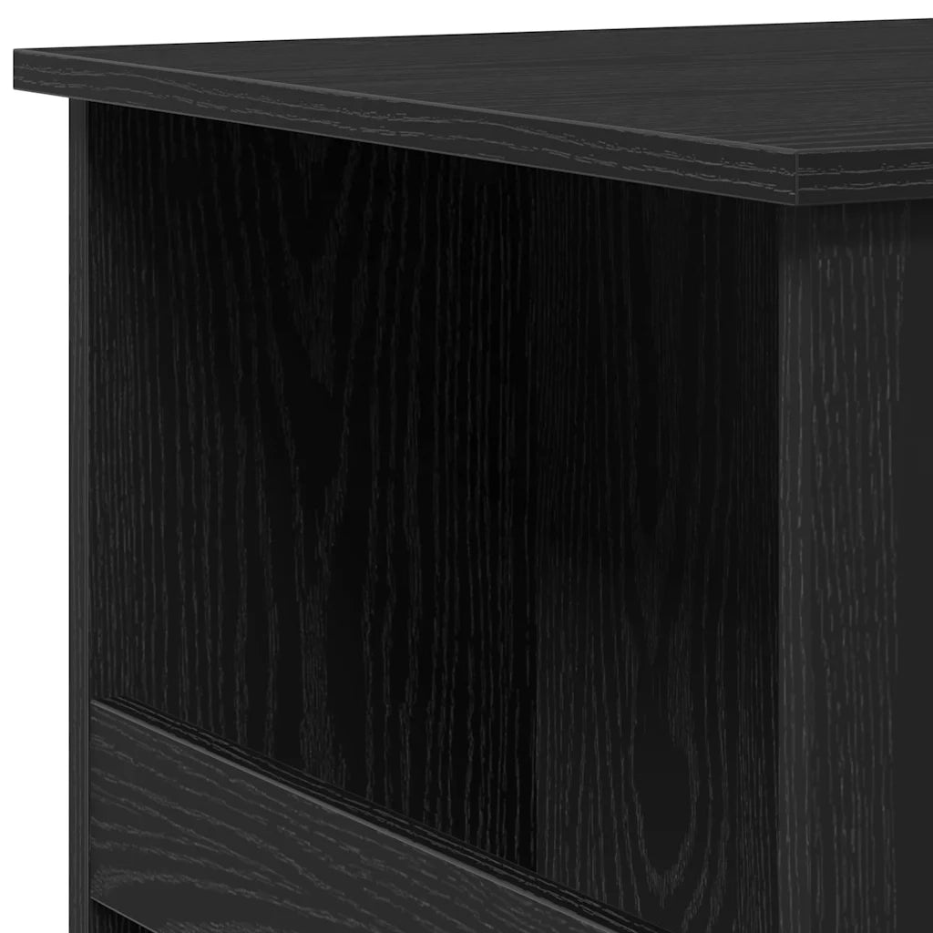 vidaXL Tavolo da Bar con Ripiani Rovere Nero 102x50x103,5cm Truciolato