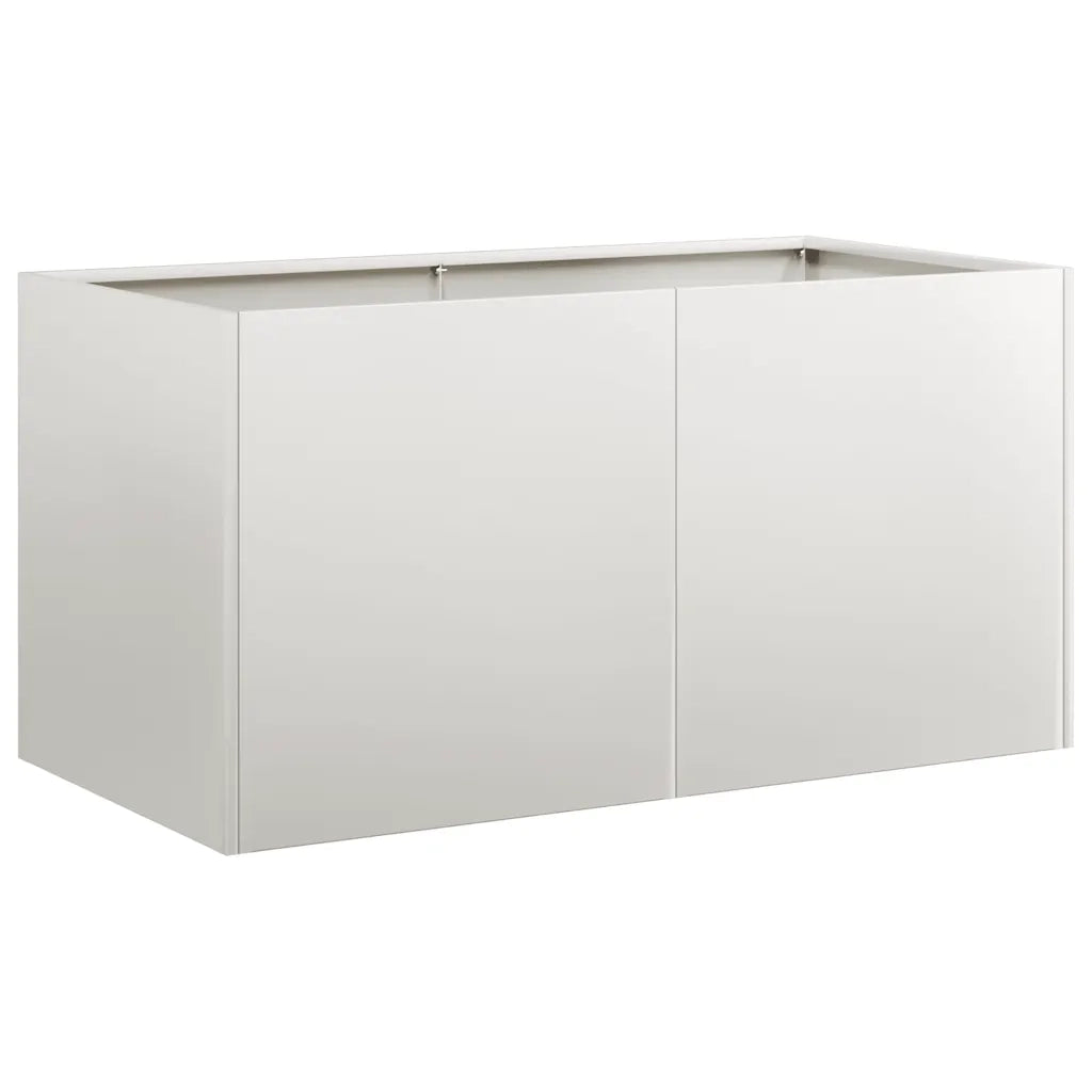 Fioriera | Cassetta per fiori | Vaso 80x40x40 cm in Acciaio Inox