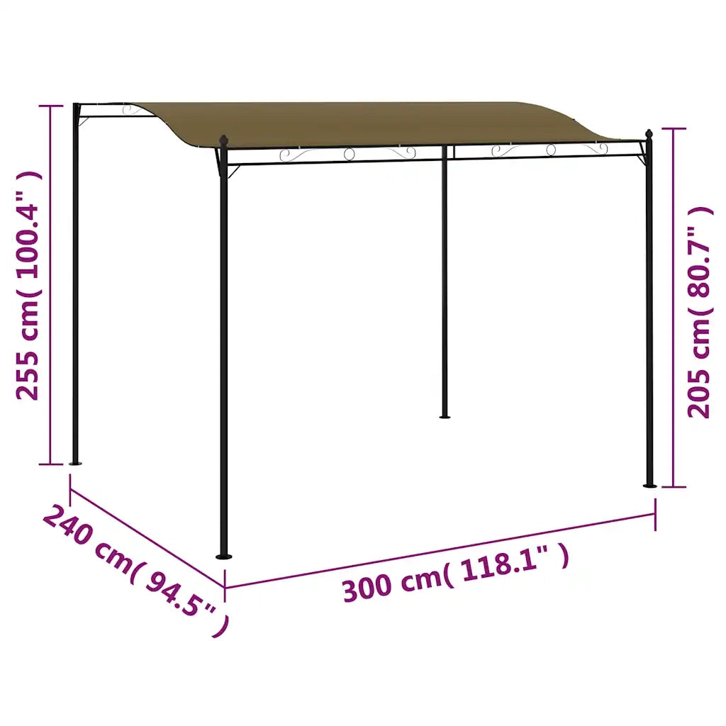 Tendalino Parasole 3x2,4 m Grigio Talpa 180 g/m² 312216
