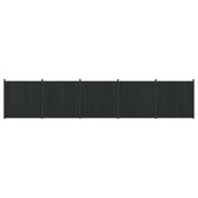 Pannello di Recinzione 5 pcs WPC e Alluminio Nero