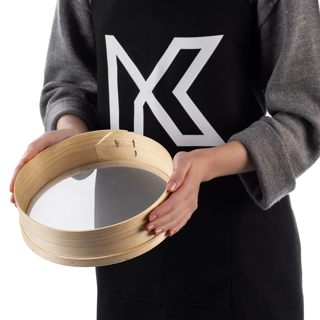 Setaccio in legno KADAX da 23 cm per farina, zucchero a velo, cucina