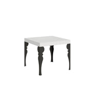 Tavolo allungabile 90x90/246 cm Paxon telaio Antracite - Bianco Frassino
