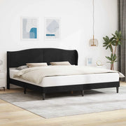 Struttura del letto con testiera Nero 180 x 200 cm Velluto 42027939