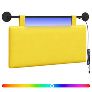 Testiera | Testata sospesa Con luce LED Giallo Chiaro Tessuto in Cords