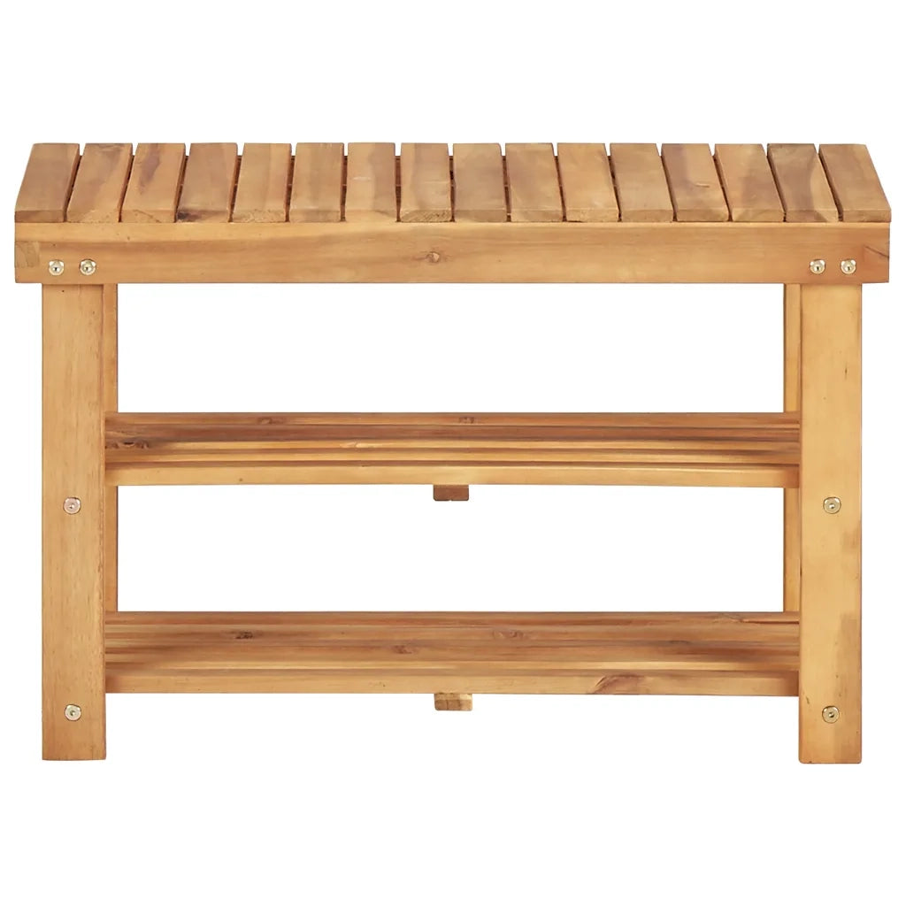 Scarpiera 70x32x46 cm in Legno Massello di Acacia 45930