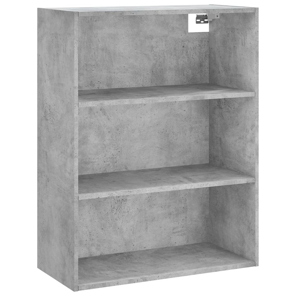 Credenza-Buffet-Armadio da cucina Grigio Cemento 69,5x34x180 cm in Legno Multistrato 529244