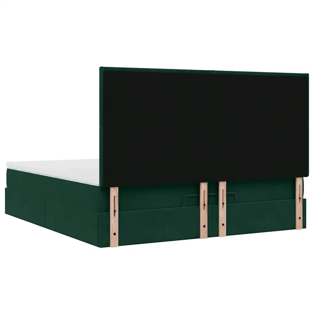 Struttura Letto Pouf con Materassi 180x200 cm Velluto
