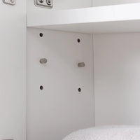 Pensile da Bagno con Specchiera 54x15x55 cm Ripiani Regolabili Bianco