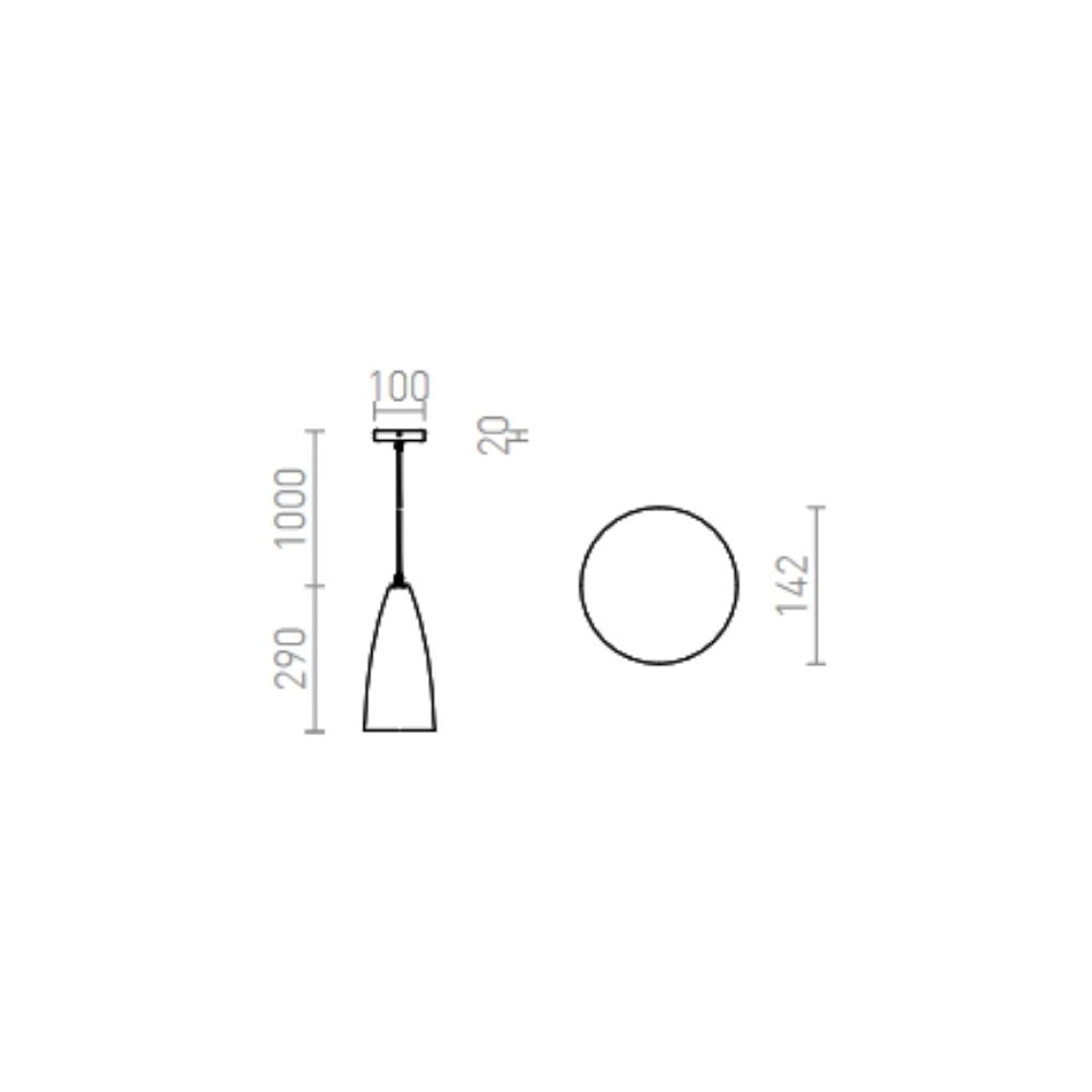 Lampadario TUTTI a sospensione arancio ceramica 230V E27 15W
