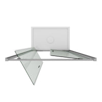 Porta Parete Doccia 120 cm 2 Ante Battenti in Cristallo Trasparente 6mm H185 Fosterberg Koge