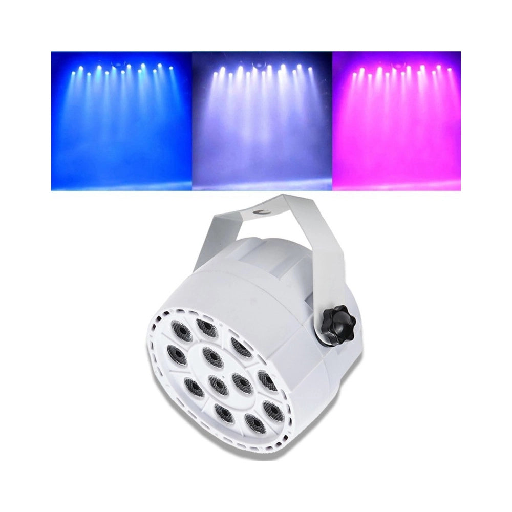 Trade Shop - Faretto Proiettore Effetto Luce Dmx 512 Flat Par Light Rgbw 12 Led 30w -