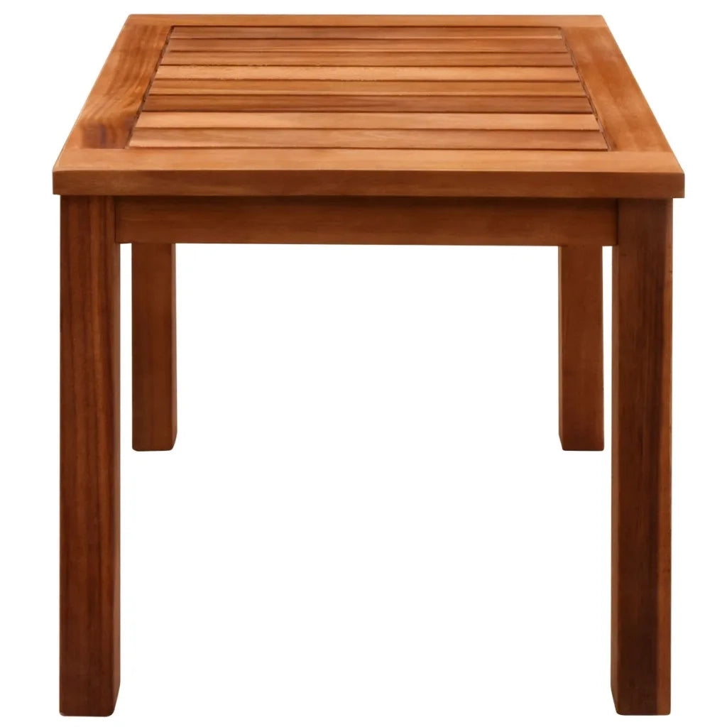 Lettini Prendisole 2 pz con Tavolo in Massello Acacia Textilene 273752