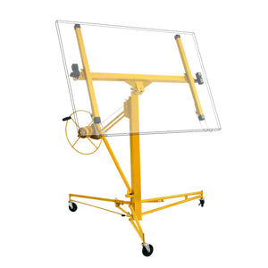 Sollevatore pannelli cartongesso max 68kg, altezza 188-487cm, Carrello Alzapannelli Alzalastre