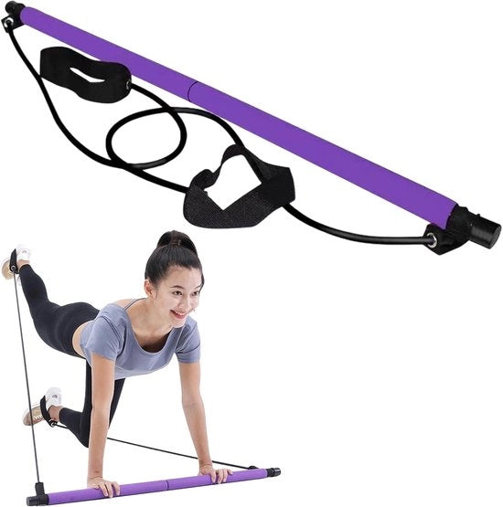 Set di Staffa Pilates Multifunzionale con Cinture di Resistenza - Per Uomini e Donne - Attrezzatura Fitness e Yoga per Casa