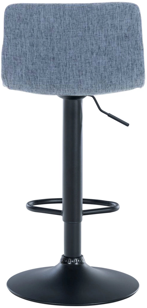 Sgabello HOVER in tessuto blu,Metallo nero opaco