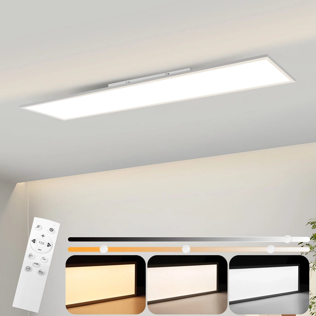ZMH Lampada da soffitto plafoniera LED pannello bianco dimmerabile telecomando per soggiorno ufficio