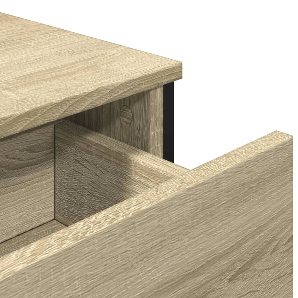 Buffet credenza cassettiera armadio mobile contenitore organizer cucina soggiorno rovere Sonoma 97 x 32,5 x 74,5 cm legno ingegnerizzato marrone 02_0031742