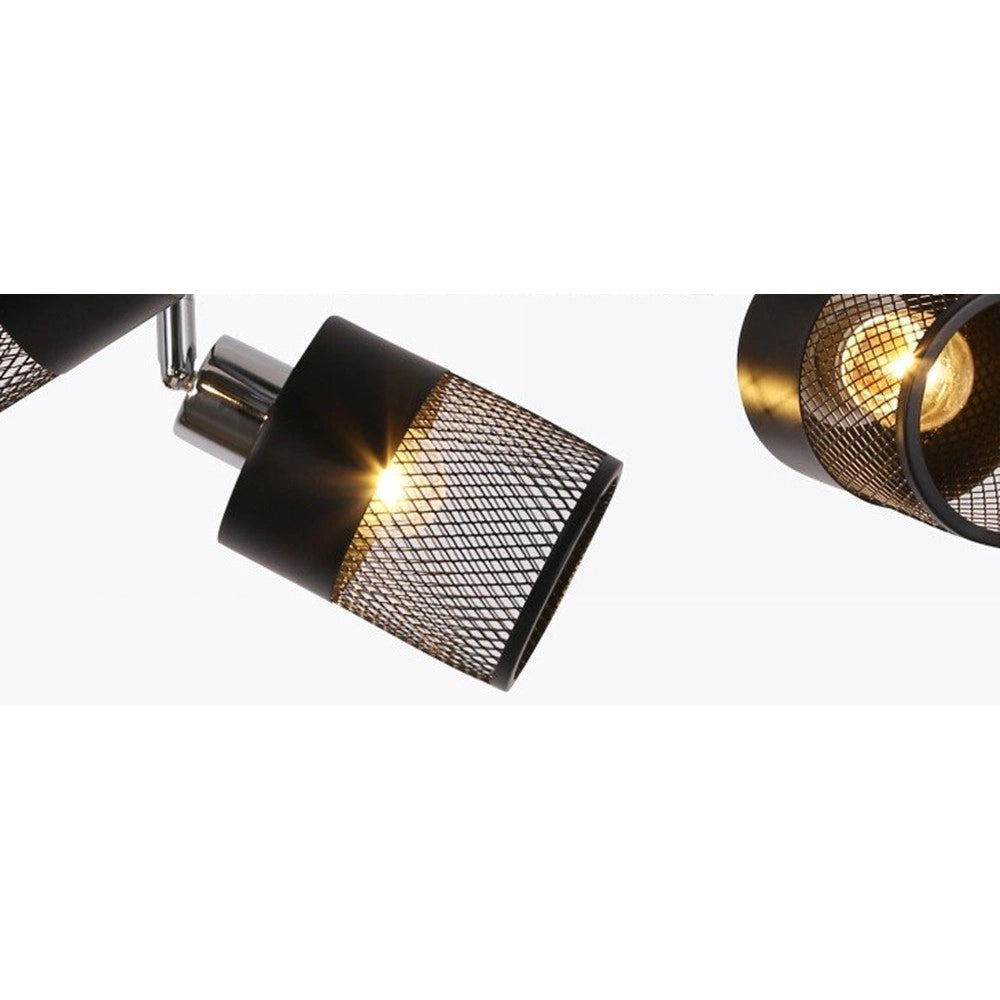 Trade Shop - Lampadario Plafoniera A Soffitto Con 5 Paralumi Lampade Attacco E27 In Metallo 00280 -