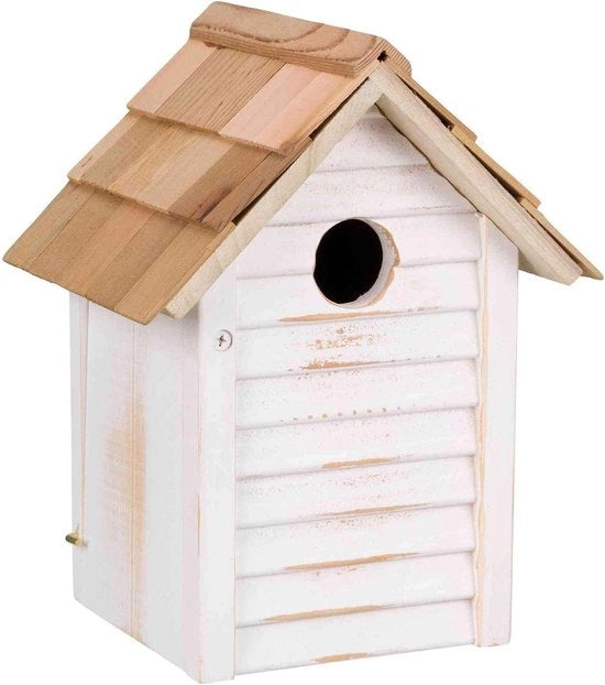 Cassa Nido 18 × 24 × 15 cm - Bianco - Uccelli Piccoli - Casa degli Uccelli