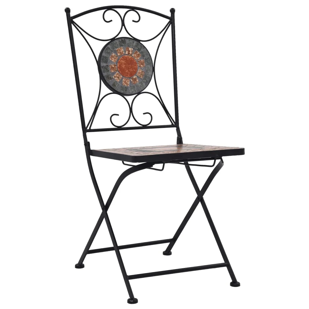 Set di mobili da bistrot da 3 pezzi con piastrelle a mosaico in ceramica arancione/grigio 02_0014540